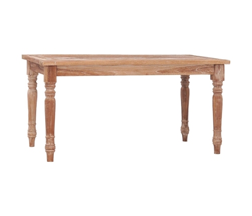 Mesa de centro Batavia madera de teca blanco lavado 90x50x45 cm