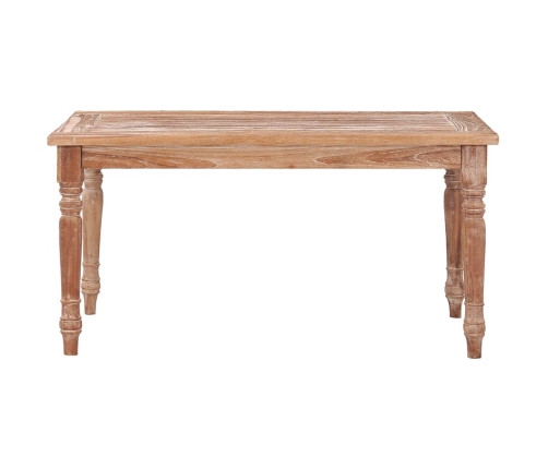 Mesa de centro Batavia madera de teca blanco lavado 90x50x45 cm