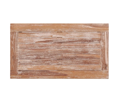 vidaXL Mesa de centro Batavia madera de teca blanco lavado 90x50x45 cm