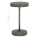Set muebles bar jardín 3 piezas y cojines ratán sintético gris