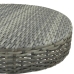 Set muebles bar jardín 3 piezas y cojines ratán sintético gris