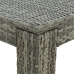 Set muebles bar jardín 3 piezas y cojines ratán sintético gris