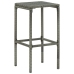 Set muebles bar jardín 5 piezas y cojines ratán sintético gris