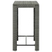 Set muebles bar jardín 5 piezas y cojines ratán sintético gris