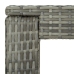 Set muebles bar jardín 5 piezas y cojines ratán sintético gris