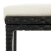 Set de muebles de bar de jardín 5 pzas y cojines ratán PE negro
