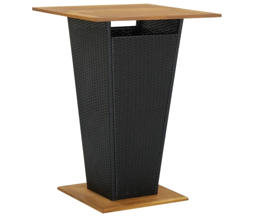 Conjunto de bar para jardín 5 piezas negro