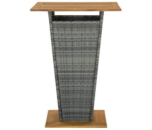 Conjunto de bar para jardín 5 piezas gris