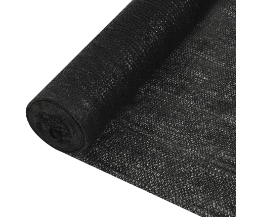 Red de privacidad HDPE negro 1x10 m 150 g/m²