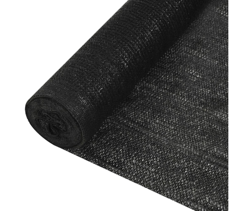 Red de privacidad HDPE negro 1,5x25 m 150 g/m²