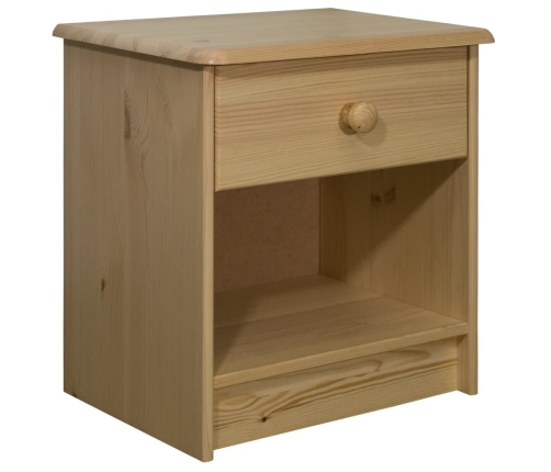 vidaXL Mesita de noche de madera maciza de pino 41x30x42 cm