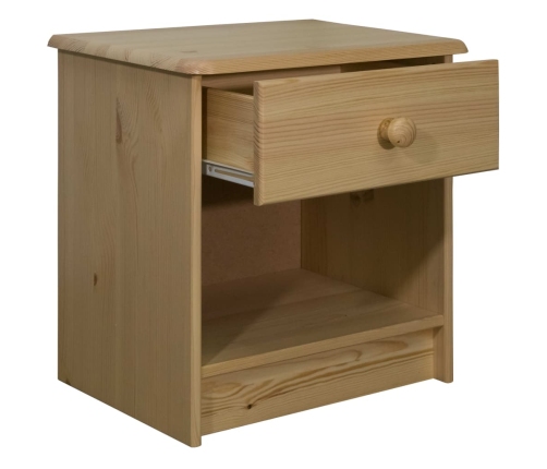 vidaXL Mesita de noche de madera maciza de pino 41x30x42 cm