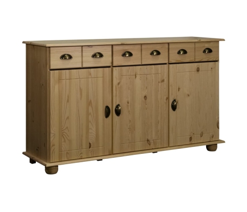 Aparador de madera maciza de pino 134x39x79,5 cm