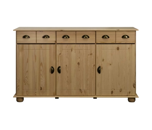 Aparador de madera maciza de pino 134x39x79,5 cm