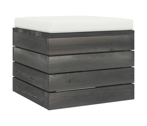 Muebles de jardín de palets 2 piezas cojines madera maciza pino