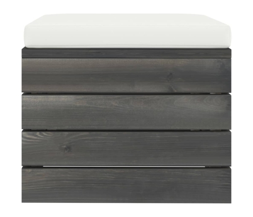 Muebles de jardín de palets 2 piezas cojines madera maciza pino