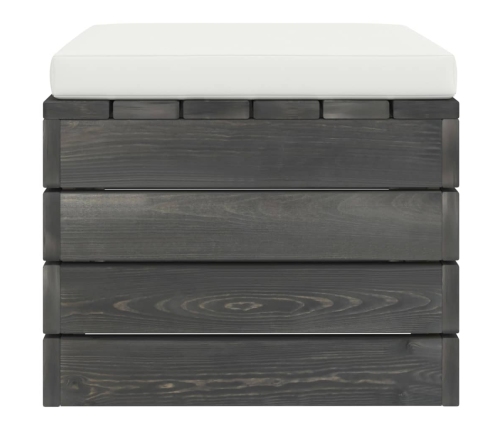 Muebles de jardín de palets 2 piezas cojines madera maciza pino
