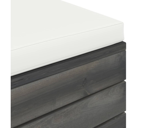 Muebles de jardín de palets 2 piezas cojines madera maciza pino