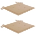 Sillas Batavia 2 uds teca maciza con cojines beige