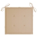 Sillas Batavia 2 uds teca maciza con cojines beige