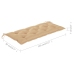 vidaXL Banco Batavia de teca maciza con cojín beige 120 cm