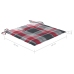 Silla mecedora de madera maciza teca con cojín a cuadros rojos