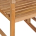 Silla mecedora de madera maciza teca con cojín a cuadros grises