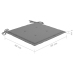 Set comedor de jardín plegable 3 piezas madera de teca cojines