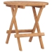 Set comedor de jardín plegable 3 piezas madera de teca cojines