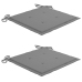 Set comedor de jardín plegable 3 piezas madera de teca cojines