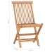 Set comedor de jardín plegable 3 piezas madera de teca cojines