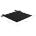 Set comedor de jardín plegable 3 piezas madera de teca cojines