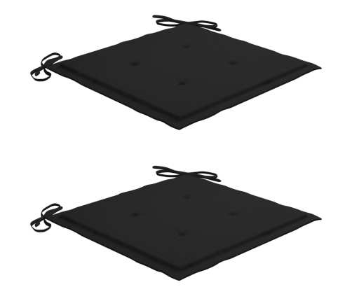 Set comedor de jardín plegable 3 piezas madera de teca cojines