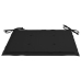 Set comedor de jardín plegable 3 piezas madera de teca cojines