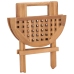 Set comedor de jardín plegable 3 piezas madera de teca cojines