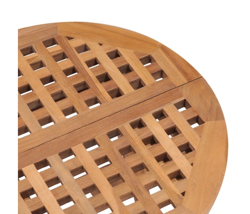 Set comedor de jardín plegable 3 piezas madera de teca cojines