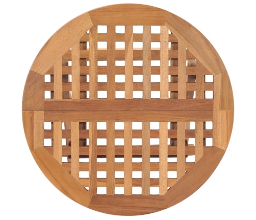 Set comedor de jardín plegable 3 piezas madera de teca cojines