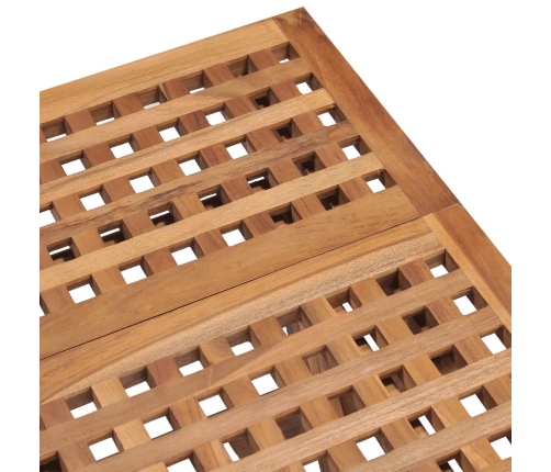 Set comedor de jardín plegable 3 piezas madera de teca cojines