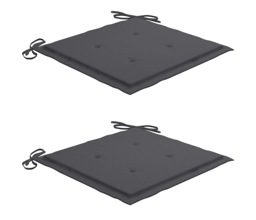 Set comedor de jardín plegable 3 piezas madera de teca cojines