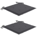 Set comedor de jardín plegable 3 piezas madera de teca cojines