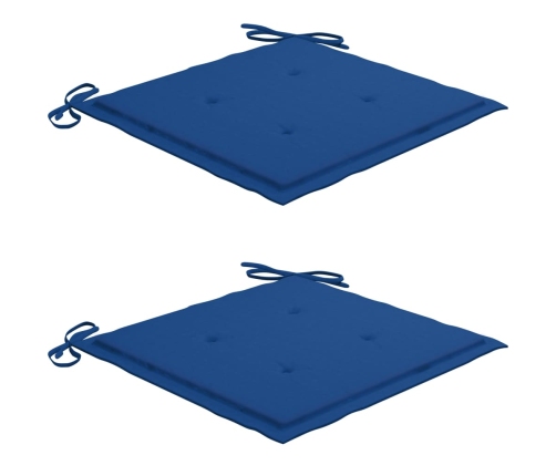 Set comedor de jardín plegable 3 piezas madera de teca cojines