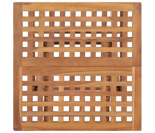 Set comedor de jardín plegable 3 piezas madera de teca cojines
