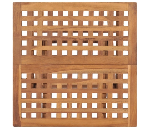Set comedor de jardín plegable 3 piezas madera de teca cojines