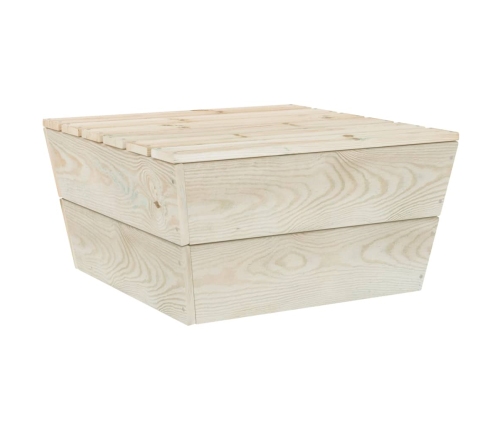 Muebles de jardín de palets 6 piezas y cojines madera de abeto
