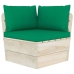 Muebles de jardín de palets 6 piezas y cojines madera de abeto