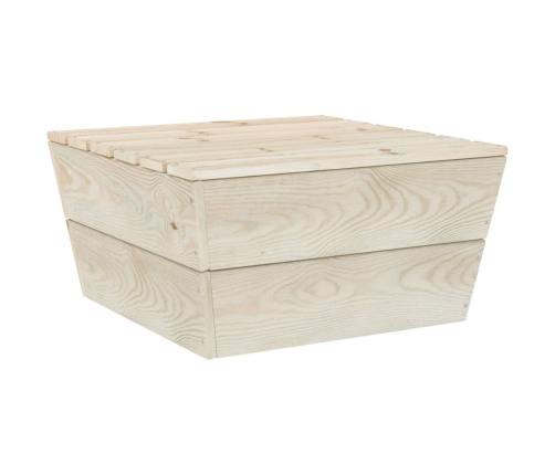 Muebles de jardín de palets 6 piezas y cojines madera de abeto