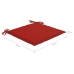 Set de comedor exterior plegable 5 piezas con cojines bambú