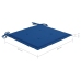 Set de comedor exterior plegable 5 piezas con cojines bambú