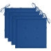 Set de comedor exterior plegable 5 piezas con cojines bambú