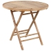 Set de comedor exterior plegable 5 piezas con cojines bambú